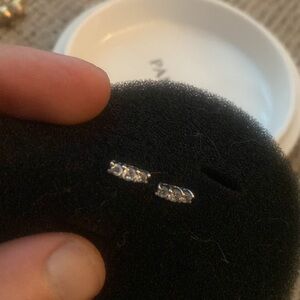 Pandora Retired Silver + CZ Stud Earrings by Algot Enovoldsen